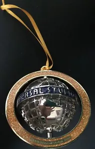 Grid Globe Spinner Christmas Ornament Ball Blue Universal Studios Exclusive - Picture 1 of 5
