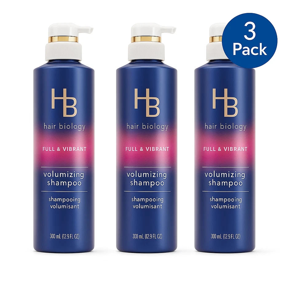 Hair Biology Volumizing Shampoo Biotin Full & Vibrant for Fine or Thin Hair 12oz