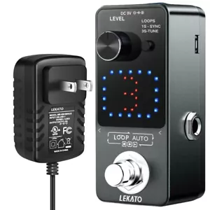 LEKATO Looper Guitar Effect Pedal 18 Mins 3 Slot Wave Loop Record + US Plug - Picture 1 of 9