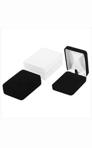 Black Velvet Empty Necklace Gift Box and Outer Box inspired by Kay Jewelers New - Picture 1 of 1