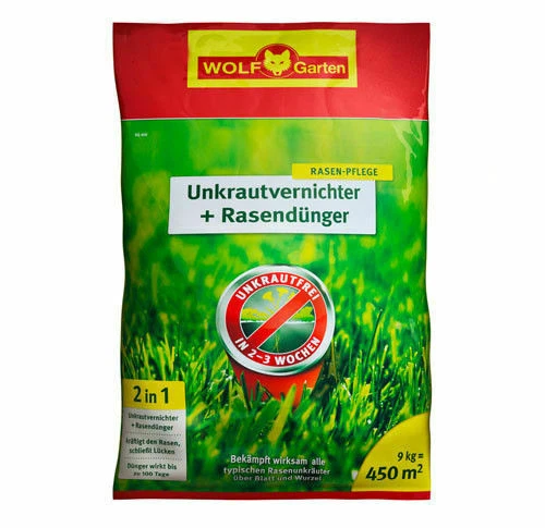 WOLF-Garten SQ 450 Unkrautvernichter + Rasendünger 9 kg (3840745)