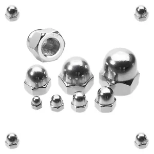 Hutmutter Edelstahl DIN 1587 hohe Form 2A 4A Rechts/Links Gewinde Muttern M3-M39 - Bild 1 von 34