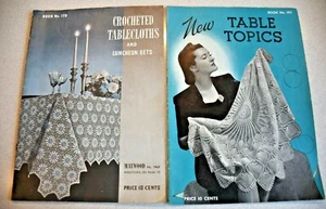 2 Spool Cotton Co Table Topics Crocheted Tablecloths Pattern Booklet #179 #185 - Picture 1 of 8