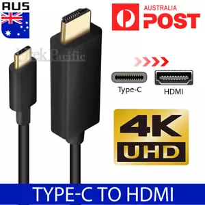 USB C to HDMI Cable Type C Male to HDMI Male 4K Cable For Macbook iPhone 15 16 - Picture 1 of 7