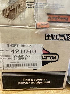 Genuine OEM Briggs & Stratton 491040 Short Block - Picture 1 of 6