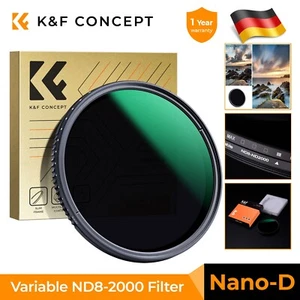 Filtro de objetivo K&F Concept Variable ND8-2000 ND densidad neutra 11 paradas 49-82 mm - Imagen 1 de 98