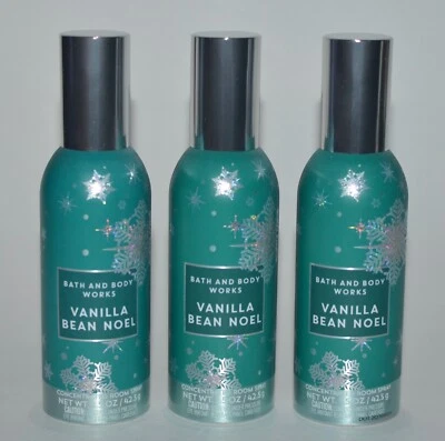 3 NEW BATH & BODY WORKS VANILLA BEAN NOEL CONCENTRATED ROOM SPRAY PERFUME MIST