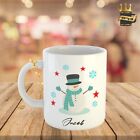 Personalised With Name Snowman Happy Christmas Coffee Mug Gift Family Friend