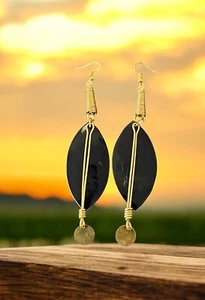 Bovine Bone Stylish Earrings/Handmade Earrings/Sustainable Earrings/Gift For Her - Picture 1 of 1