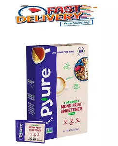 Pyure Organic Monk Fruit Blend Granular Sweetener Packets 80ct - Picture 1 of 3