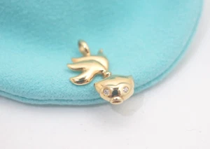 Tiffany & Co. 18K Yellow Gold Diamonds Koi Fish Charm - Picture 1 of 7