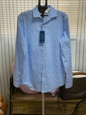 Camisa informal de manga larga Kenneth Cole para hombre - diseño floral informal Foto 1 de 4