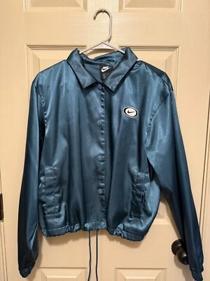 Nike куртка женщин NSW Sportswear атласный CU5351-058 SZ M зеленый цветочная вышивка - Изображение 1 из 4