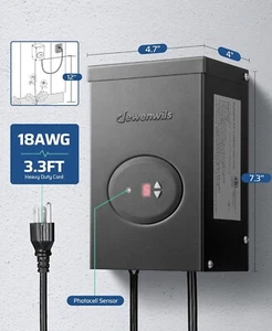 DEWENWILS - HOSL03B Smart Landscape Transformer, Waterproof 120W, Black - Picture 1 of 8