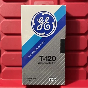 GE T-120 Hi-Fi 6 Hour VHS Blank Videocassette Tape For VCRs Brand New Sealed Vtg - Picture 1 of 3