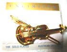 Noc Unlimited 14K Gold Plated Austrian Crystal Violin Pin Great Stocking Stuffer