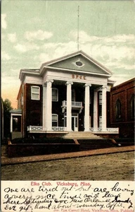 VICKSBURG, MISSISSIPPI - ELKS CLUB - 1907 - OLD UNDIVIDED BACK POSTCARD - Picture 1 of 2