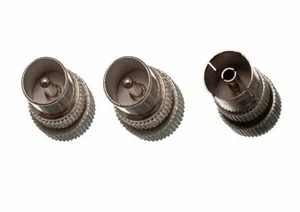 New Pack Of 36 Coaxial Aerial Cable Connectors 24 X Male 12 X Female - Onestopdi - Picture 1 of 1