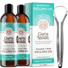 2PCS Gurunanda Oil Pulling with Coconut Oil and Peppermint Oil (8 Fl.Oz)237ml~