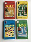1980 Preschool Matching 4 Sets Flash Cards ABC 123 Color Shape Rainbow Works VTG