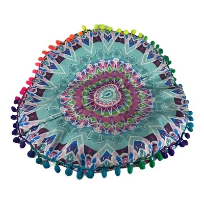 Almohada Bohemia Pequeña Falsa Brillante Colorido Diseño Geométrico Foto 1 de 4