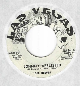 DEL REEVES PROMO 45 ON LAS VEGAS - "JOHNNY APPLESEED"  VG++ - Bild 1 von 2