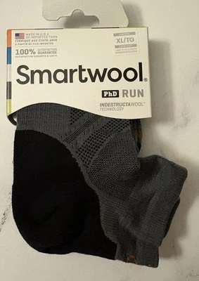 Calcetín Smartwool Unisex Run PHD Light Cushion Merino Tobillo Bajo Talla XL Grafito Foto 1 de 4