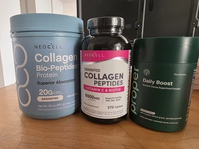 Collagen Bio-Peptides Powder + Collagen Peptides Tablets + Daily Boost - Bundle - Image 1 of 4