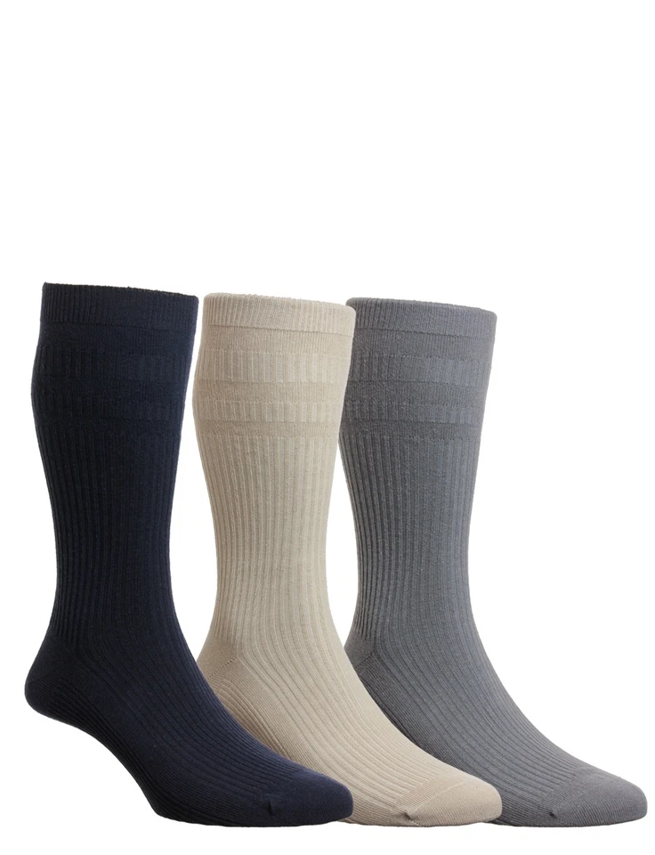Mens Pack Of 3 Wide Fit Top Sock by Chums - Image 1 of 1