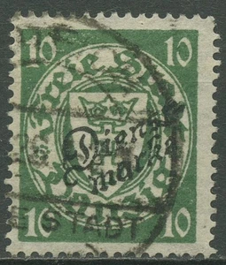 Danzig Dienstmarke 1924 Staatswappen mit Aufdruck D 42 b gestempelt - Bild 1 von 1