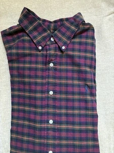 Ralph Lauren Hemd unten Daunenkragen Langarm rosa kariert - Bild 1 von 2