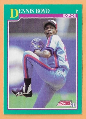 DENNIS BOYD MONTREAL EXPOS #202 - SCORE NM-MT 1991 - Image 1 of 2