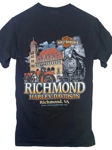 Mens HARLEY DAVIDSON Graphic T-Shirt (Small) Richmond, VA 2011 Y2K - Picture 1 of 6