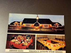 Aberdeen Barns Virginia's Steak House's Large Format Postcard Unposted - Picture 1 of 2