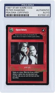 Tarjeta PSA descifrada firmada por Peter Diamond Star Wars con "Storm Trooper" Insc - Imagen 1 de 1