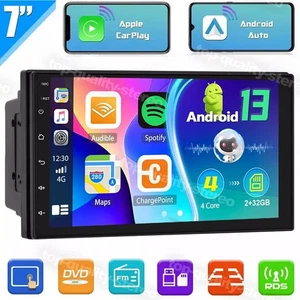 Android 13 Doble 2 Din 7 Pulgadas Coche Estéreo Radio Carplay GPS Navegación WiFi Táctil 32GB - Imagen 1 de 18