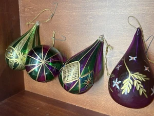 4 ornamenti vintage in vetro soffiato - tema Martedì Grasso vintage - Foto 1 di 6