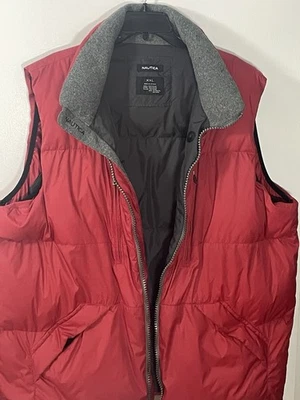 Chaleco acolchado Nautica XXL rojo con cremallera y 5 bolsillos Foto 1 de 4