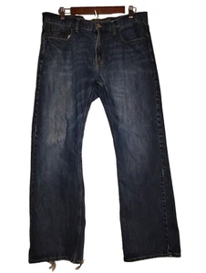 American Eagle Jeans Men’s 36x32 Blue Original Boot Cut Dark Wash Faded Denim - Picture 1 of 8