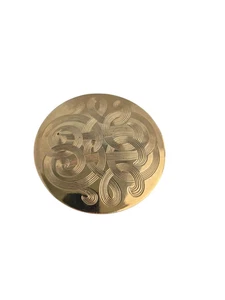 Vintage Signed Jeri Lou Gold Tone Metal Scarf Clip w/ Swirly Design - Picture 1 of 6