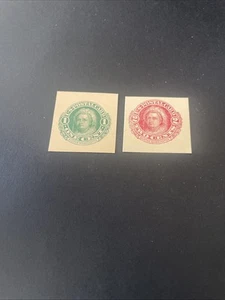 2 1950 US Stamps 1 and 2 Cent Reply Martha Washington Reply Postcard Cuts - Picture 1 of 2