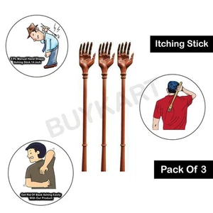 MANUAL MASSAGE ITCHING STICKS HAND BACK SCRATCHER FOR ITCHY SPOTS & RELIEF 3PCS - Picture 1 of 6