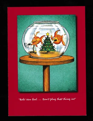 ANDREWS MC NEAL THE FAR SIDE Vintage CHRISTMAS GREETING CARD HOLIDAY FUNNY Gary Larson