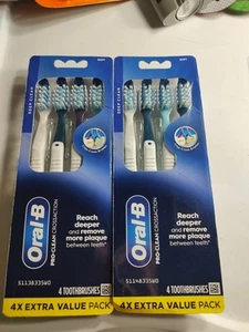 (2) Paquete de 4 cepillos de dientes todo en uno Oral-B Pro-Clean CrossAction eliminación de placa suave - Imagen 1 de 3
