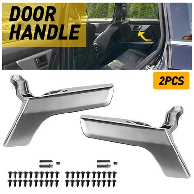 Manija de puerta interior izquierda derecha 2 piezas mate astilla apta para Mercedes Benz C250 C300 C350 Foto 1 de 4