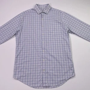 Camisa polo Peter Millar Summer Comfort para hombre con estampado a cuadros mediano manga larga - Imagen 1 de 12