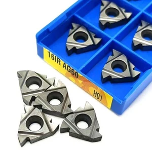 10Pcs 16IR AG60 CNC Carbide Threading Insert 16IR For External Tool Holder SEL - Picture 1 of 1