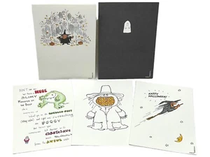 (5) Vintage 1980's HADLEY ROBERTSON Halloween Cards Unused - Picture 1 of 8