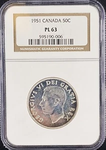 1951 Canada 50c NGC PL63 - Picture 1 of 4