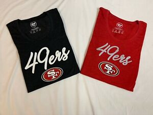San Francisco 49ers Women's T-Shirts Size S, '47 Brand Short Sleeve Lot of 2